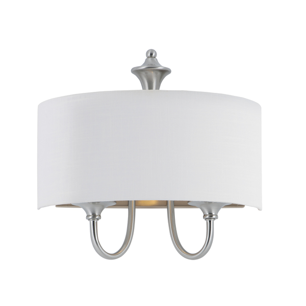 Maxim Bongo 2-Light 14" Wide Satin Nickel Wall Sconce 10012WLSN